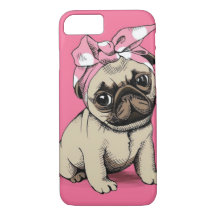 Caso modelo del iPhone 7 del perro del barro