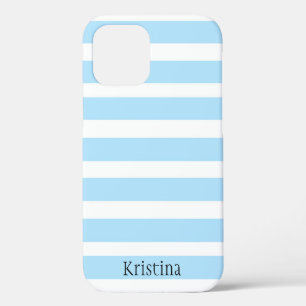 Funda Para iPhone 12 CASO MONOGRAM DE iTELÉFONO AZUL CON CADENA