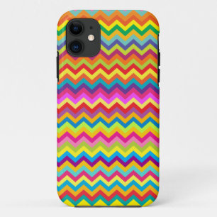 Funda Para iPhone 11 Caso multicolor del iphone del modelo de zigzag de
