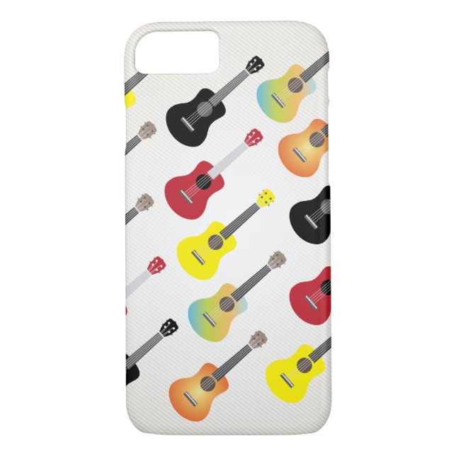 Funda De Case-Mate Para iPhone Caso musical del iPhone 7 del Ukulele moderno (Reverso)