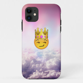 Funda Para iPhone 11 Caso nublado del iPhone de la emoji de la corona