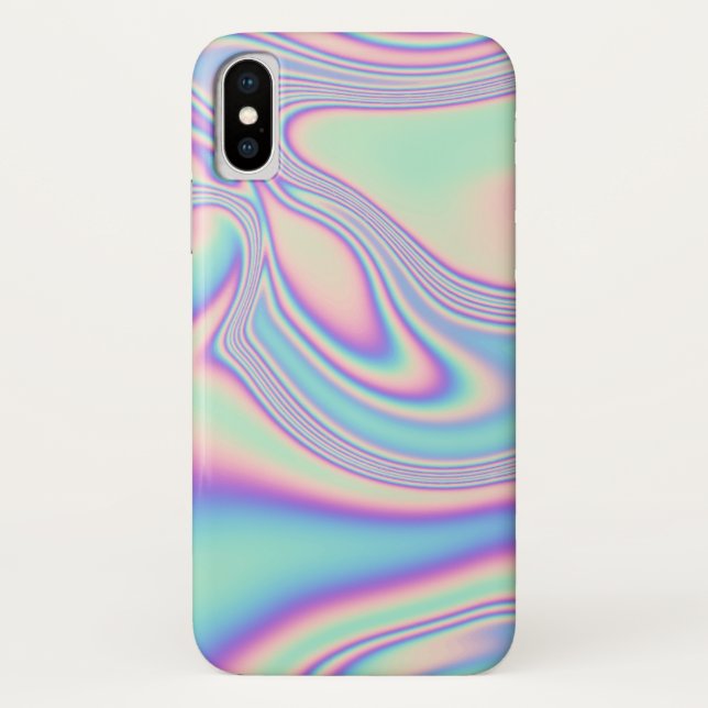 Funda De Case-Mate Para iPhone Caso olográfico del iPhone X del Iridescence del (Reverso)