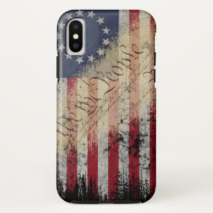 Funda Para iPhone X Caso original del iPhone X de la bandera americana