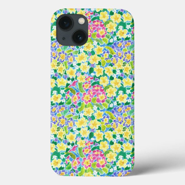 Funda De Case-Mate Para iPhone Caso para iPad de los Primroses amarillos rosados  (Reverso)