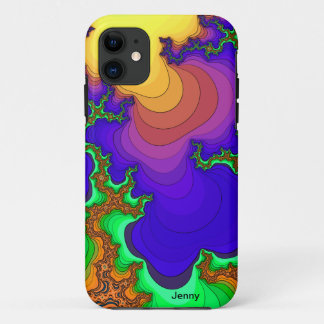 Funda Para iPhone 11 Caso psicodélico del iPhone del fractal del flujo