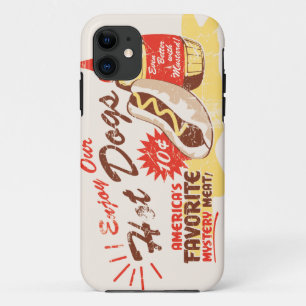 Funda Para iPhone 11 Caso retro del iPhone del perrito caliente