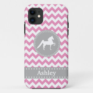 Funda Para iPhone 11 Caso rosado adaptable del iPhone 5 de Saddlebred