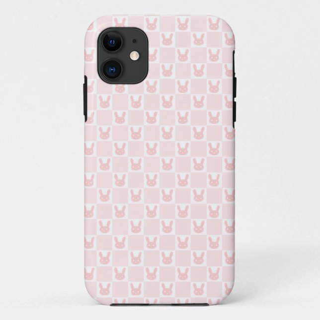 Funda De Case-Mate Para iPhone Caso rosado del iPhone del conejito (Reverso)