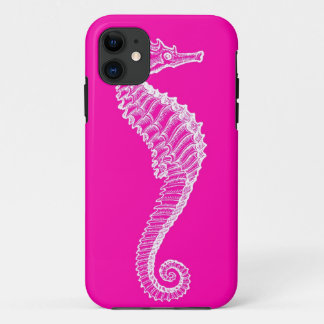Funda Para iPhone 11 Caso rosado del iPhone del Seahorse