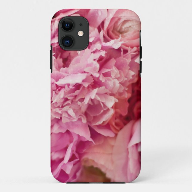 Funda De Case-Mate Para iPhone Caso rosado del Peony (Reverso)