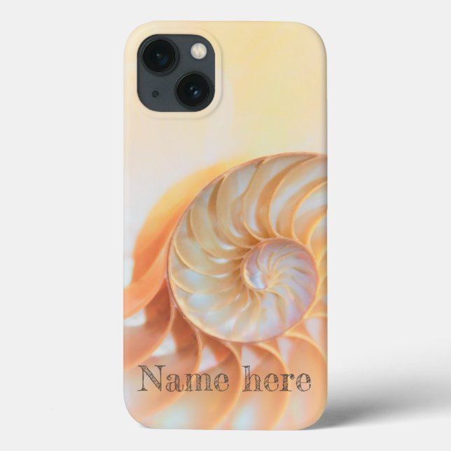 Funda De Case-Mate Para iPhone Caso Seashell shell nautilus swirl iPhone / iPad (Reverso)