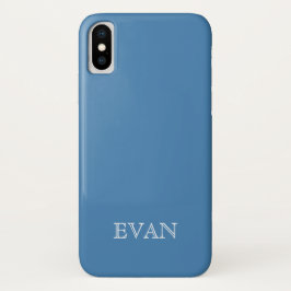 Funda Para iPhone X Caso sólido del iPhone X del fondo del AZUL DE