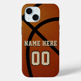Funda Para iPhone 15 Casos de iPhone de baloncesto personalizados, much