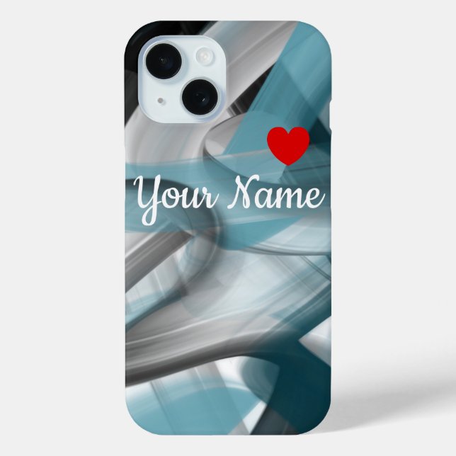 Funda De Case-Mate Para iPhone Casos de iPhone Tendencia Resumen Océano Azul (Reverso )