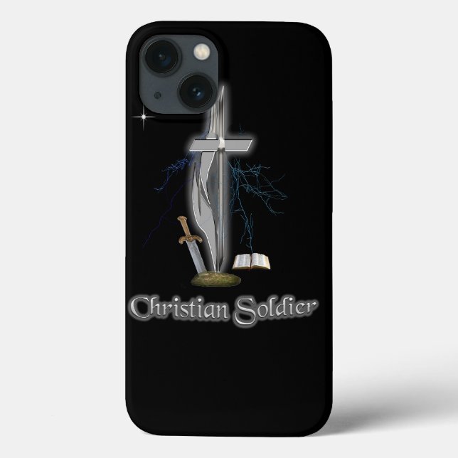 Funda De Case-Mate Para iPhone Casos de soldados cristianos (Reverso)