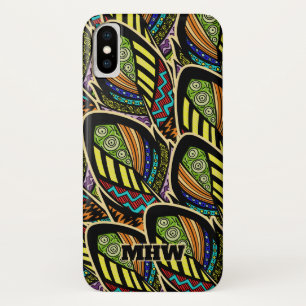 Funda Para iPhone X Casos de teléfono con monograma de personalizado d