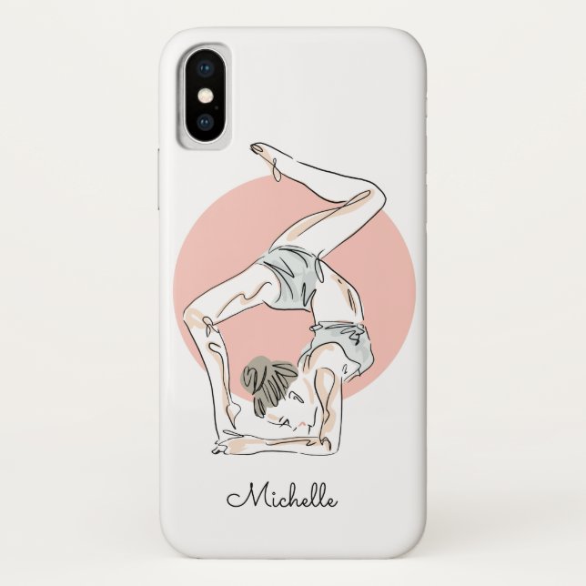 Funda De Case-Mate Para iPhone Casos de teléfono con nombre personalizado de muje (Reverso)