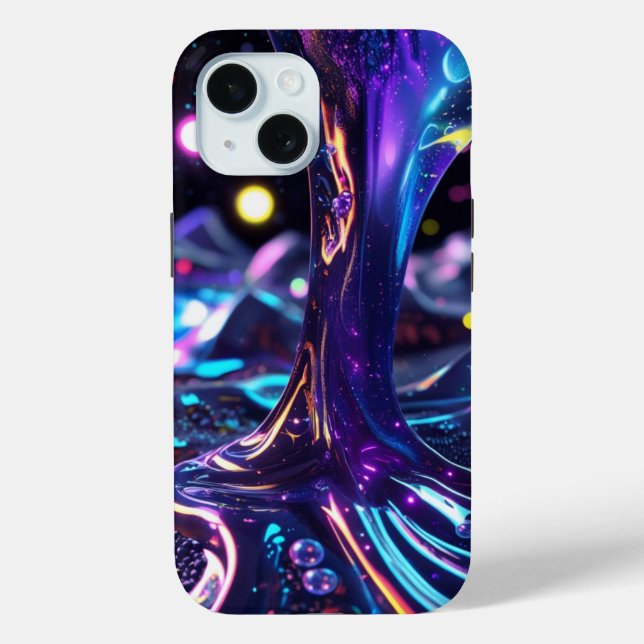 Funda De Case-Mate Para iPhone Casos de teléfono de arte cósmico y líquido (Reverso )