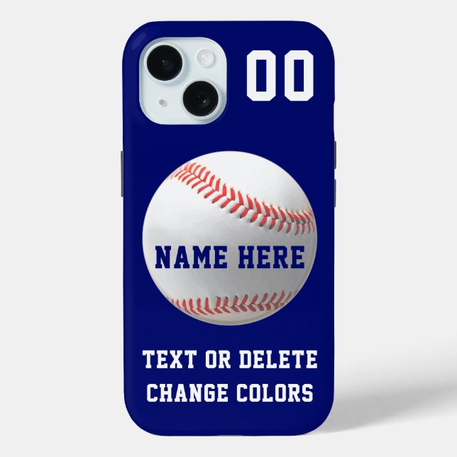 Funda De Case-Mate Para iPhone Casos de teléfono de béisbol personalizado, nuevos (Reverso )