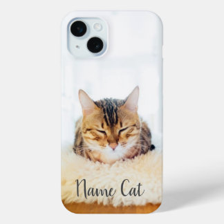 Funda Para iPhone 15 Mini Casos de teléfono de Cat personalizados con el nom