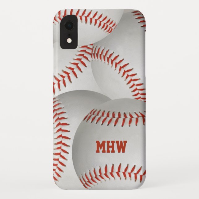 Funda De Case-Mate Para iPhone Casos de teléfono de personalizado de béisbol (Reverso)