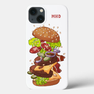 Funda Para iPhone 13 Casos de teléfono de personalizado Monograma Burge