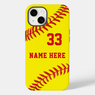 Funda Para iPhone 14 De Case-Mate Casos de teléfono de Softball personalizados, de m