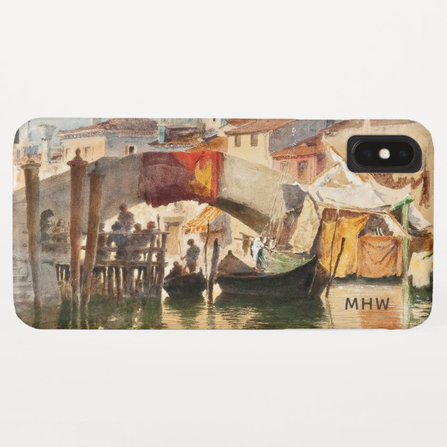 Funda De Case-Mate Para iPhone Casos de teléfono monograma de personalizado de Ar (Reverso (horizontal))