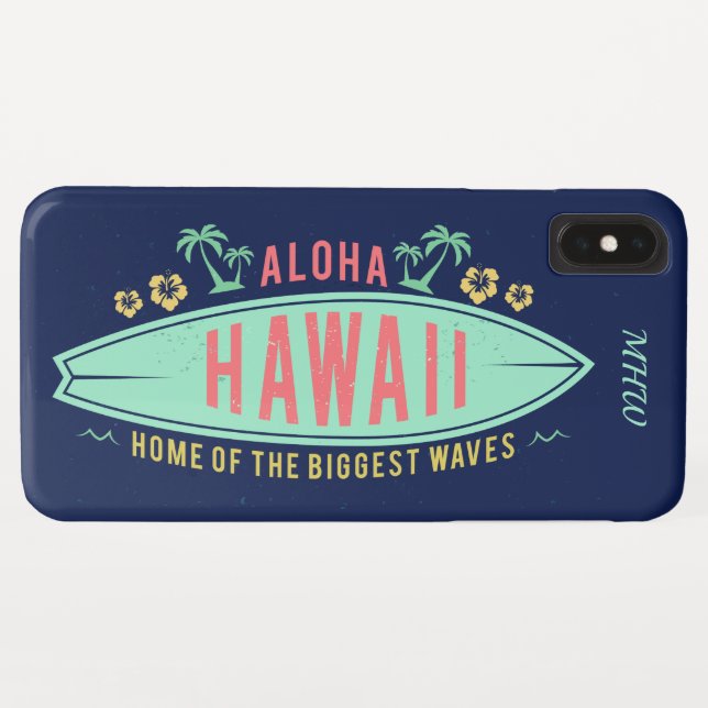 Funda De Case-Mate Para iPhone Casos de teléfono monograma de personalizado surfi (Reverso (horizontal))