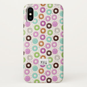 Funda Para iPhone X Casos de teléfono monograma del personalizado del