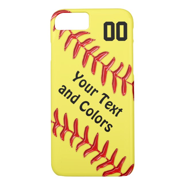 Funda De Case-Mate Para iPhone Casos de teléfono para iPhone Softball personaliza (Reverso)