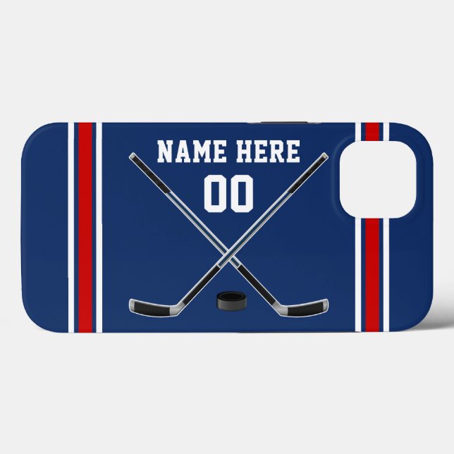 Funda De Case-Mate Para iPhone Casos de teléfono personalizados de hockey sobre h (Reverso (Horizontal))