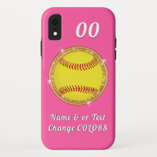 Funda Para iPhone XR Casos de teléfono Softball personalizados, de más