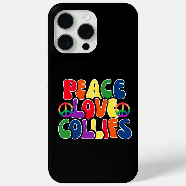 Funda De Case-Mate Para iPhone Casos de teléfonos celulares de Peace Love Collies (Reverso )