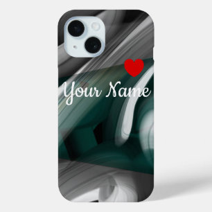 Funda Para iPhone 15 Casos personales de iPhone Tendencia Resumen Verde