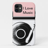 Casos rosados del iPhone de la música