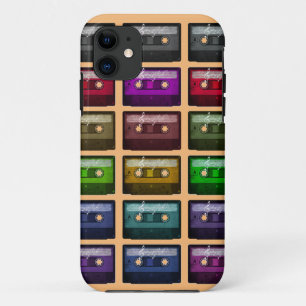 FUNDA PARA iPhone 11 CASSETTE TAPES RETRO MÚSICO LOVER