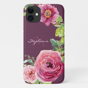 Funda Para iPhone 11 Cassis moderna color Rosa rosado peonía color agu