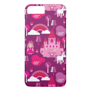 Funda Para iPhone 8 Plus/7 Plus castillo de la princesa y arco iris del unicornio