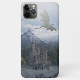 Funda Para iPhone 11 Pro Max Castillo medieval con dragón - Personalizado