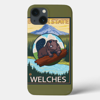 Funda Para iPhone 13 Castor y capilla del Mt. - Welches, Oregon