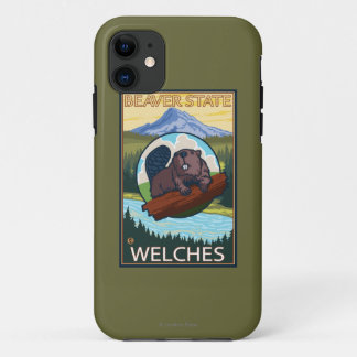 Funda Para iPhone 11 Castor y capilla del Mt. - Welches, Oregon
