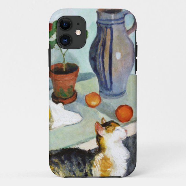 Funda De Case-Mate Para iPhone Cat and Still Life, August Macke (Reverso)