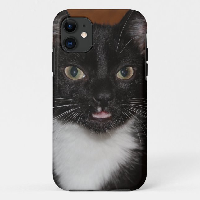 FUNDA DE Case-Mate PARA iPhone CAT BLANCO Y NEGRO (Reverso)