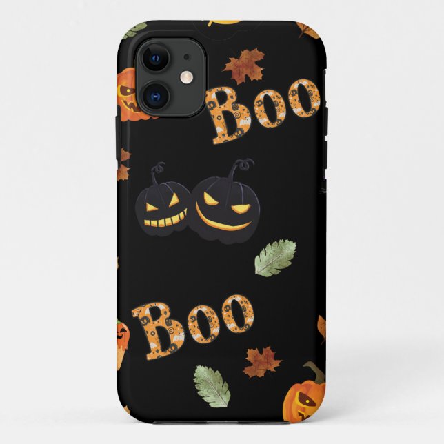 Funda De Case-Mate Para iPhone Cat Boo Halloween (Reverso)