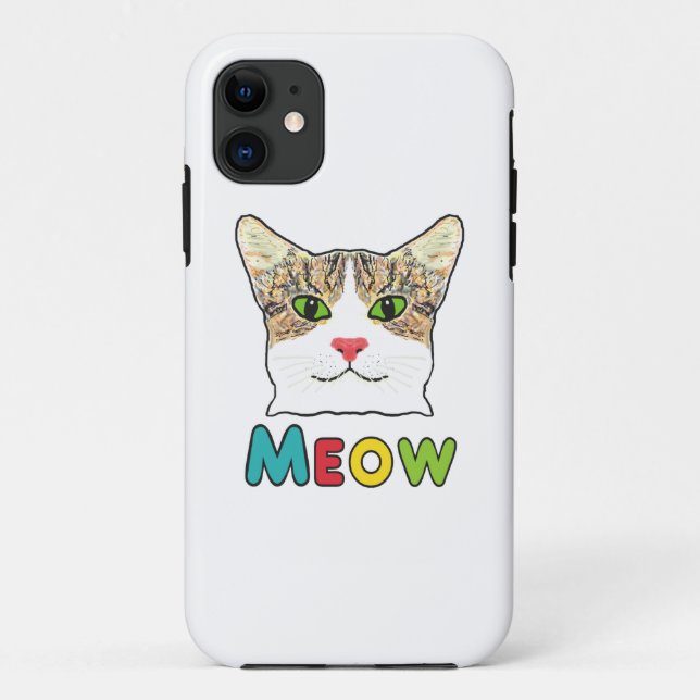 Funda De Case-Mate Para iPhone Cat Face Meow (Reverso)
