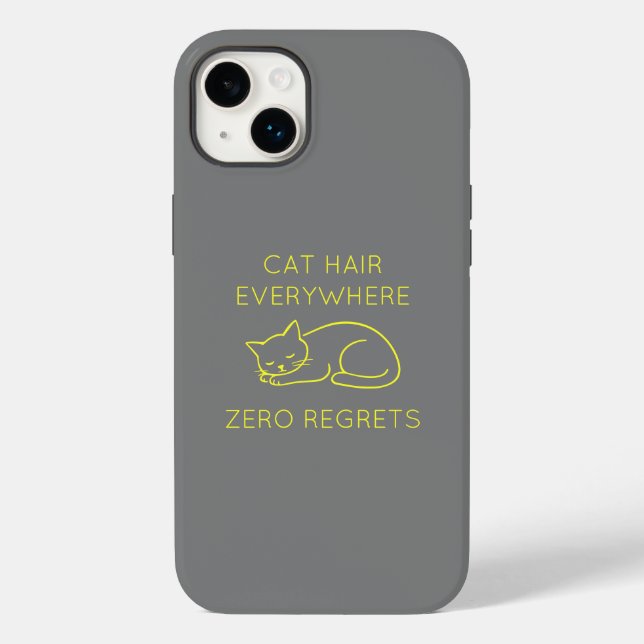 Funda De Case-Mate Para iPhone Cat hair everywhere zero regrets (Reverso )