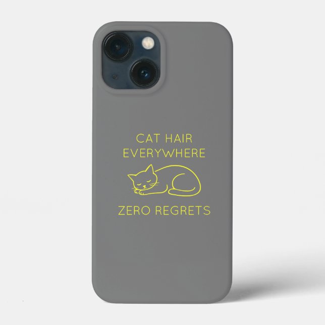Funda De Case-Mate Para iPhone Cat hair everywhere zero regrets (Reverso )