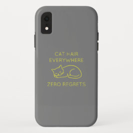 Funda Para iPhone XR Cat hair everywhere zero regrets