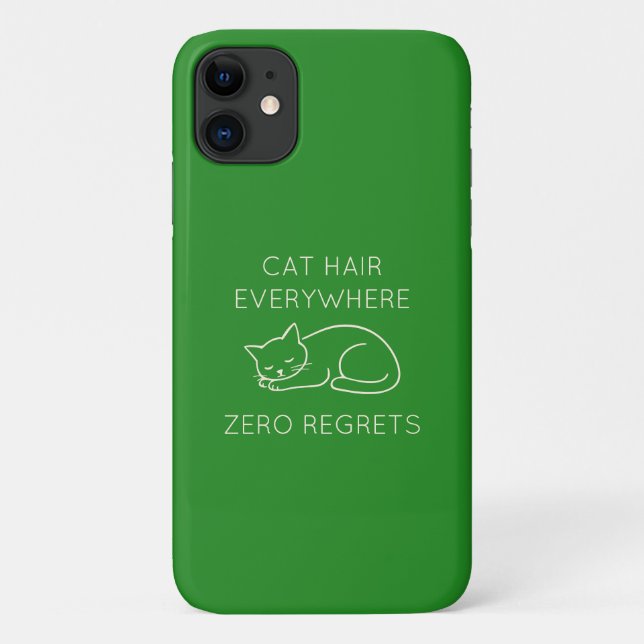 Funda De Case-Mate Para iPhone Cat hair everywhere zero regrets (Reverso)